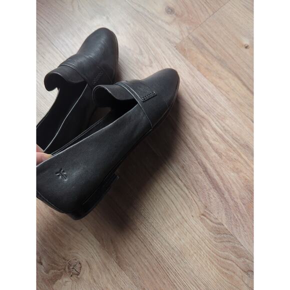 Frye Terri Buffalo Black Leather Penny Loafer Flats Womens 9 - Picture 8 of 16